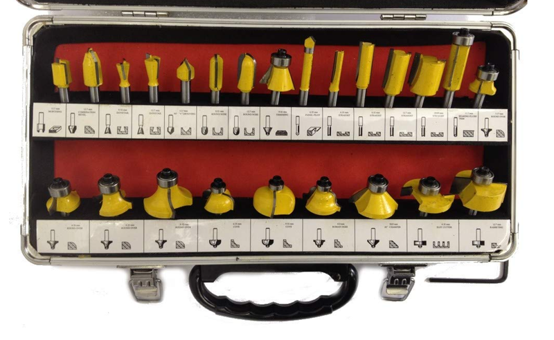 PrecisionEdge Pro: 1/4" - 24-Piece Router Bit Set with Carrying Case