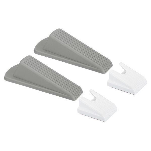 Tool Door Stop Rubber Wedge With Storage Box - Set Of 2 (12CM)