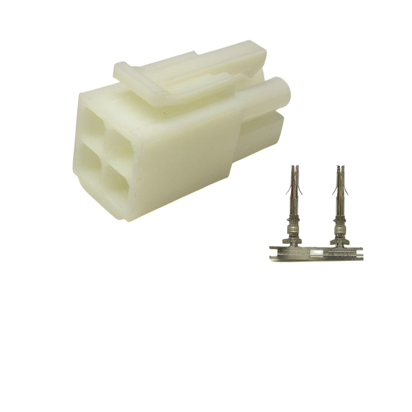 XY138-04FN: 4.5mm 4-Way EL Square Female Connector w/ Release-Lock