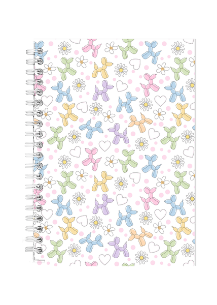 Balloon Dog And Hearts 5 Gift Idea Writing Book Notepad Notebook A5 505