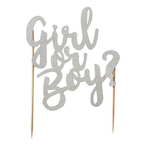 Mason Cash Cake Topper Girl or Boy Silver