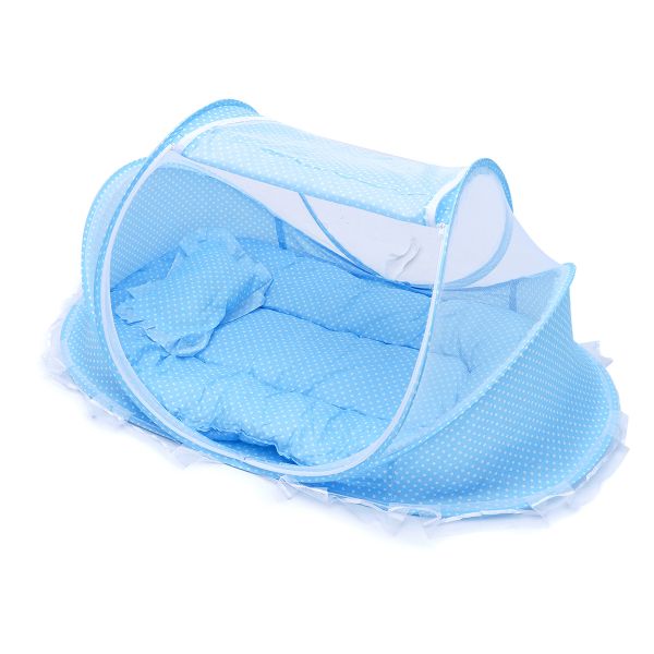 Baby Foldable Travel Anti-Mosquito Net Bed - Blue
