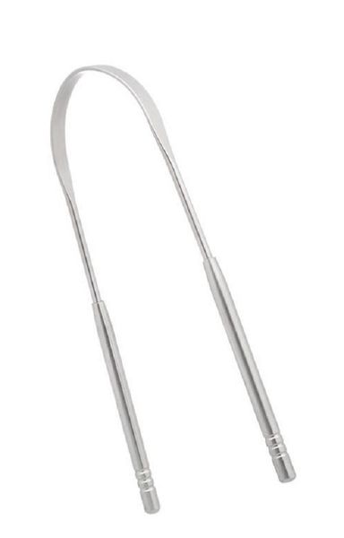 2 Pack - 2x100% Stainless Steel Tongue Scraper Cleaner in Natural Jute Bag
