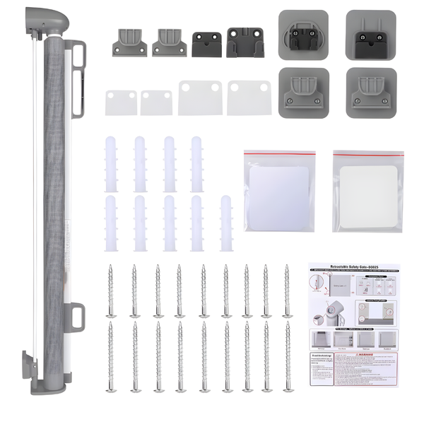 Arfast-Retractable Baby/Pet Safety Gate for Hallways, Stairs And Outdoor