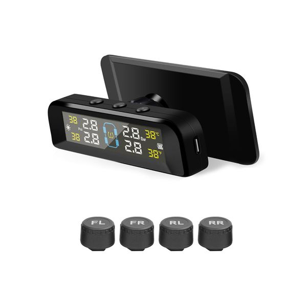 Car Tire Oressure Monitor, Solar-powered &amp; USB, Portable