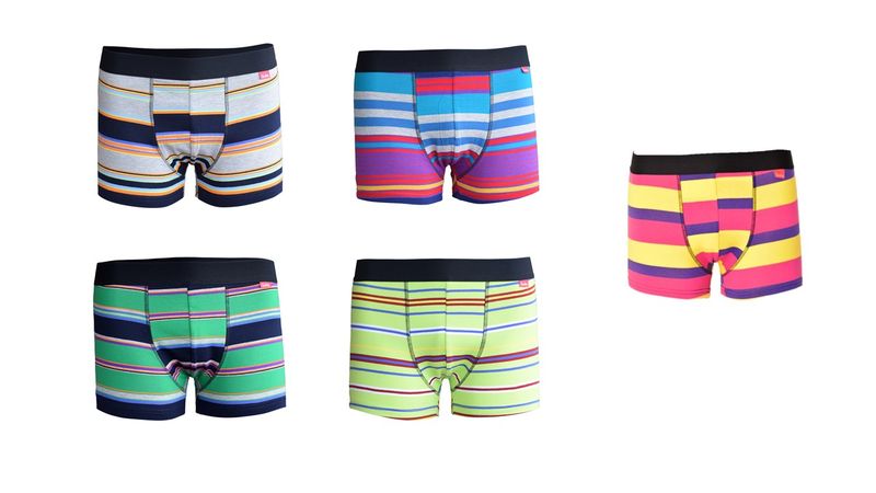 Undeez Yarn Dye Stripes Boxer 5pk XXL