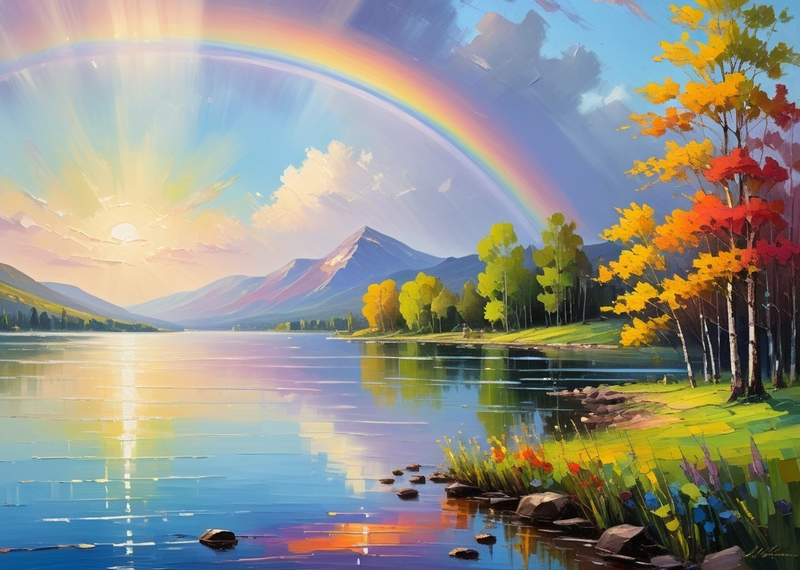 Canvas cm Home Decor Wall Art -A Rainbow