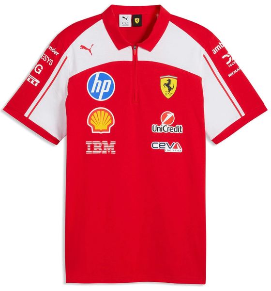 Scuderia Ferrari F1 Puma Men's 2026 Team Polo Shirt - Red