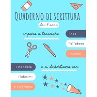 Libro prescolare da 3 anni: ricalcare lettere, forme, linee e