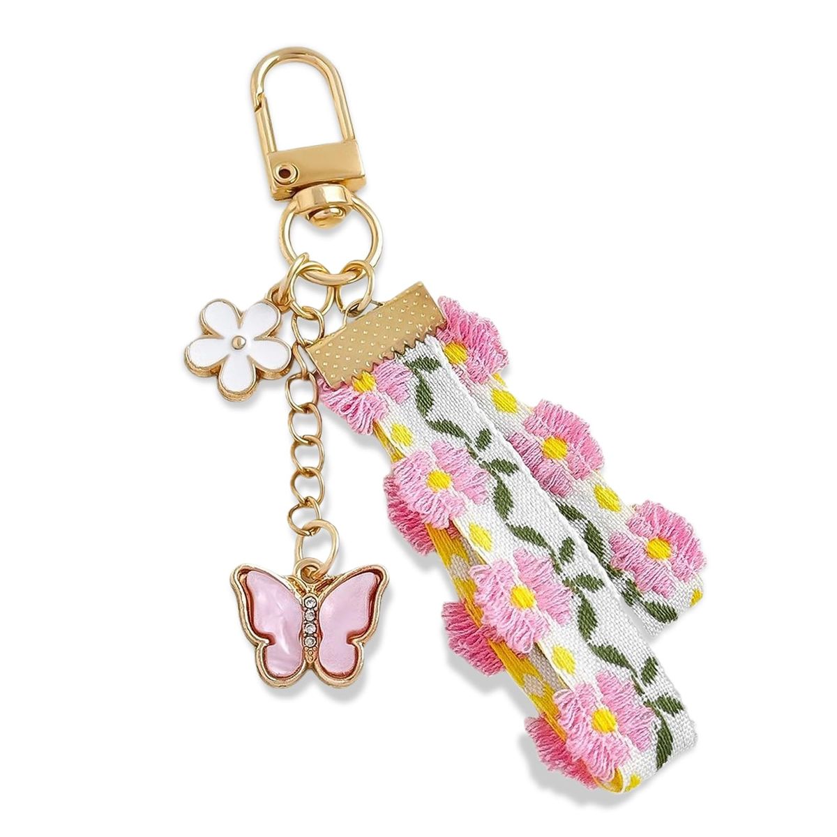 3D Flower Cute Keychain, Purse Charms for Women Trendy Gifts