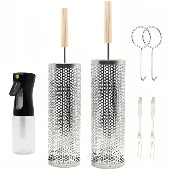 7PCS BBQ Basket Camping Grilling Set Barbecue Meat Vegetable Bake Container