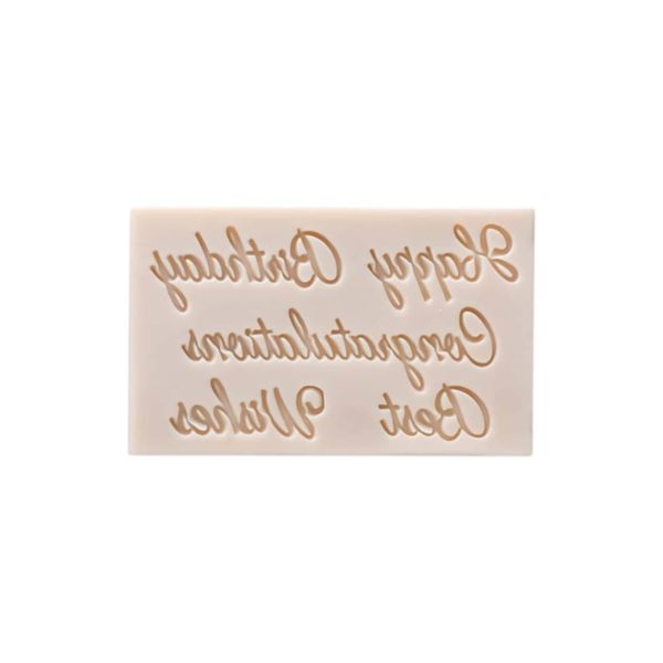 Happy Words DIY Baking Tray - Light Grey
