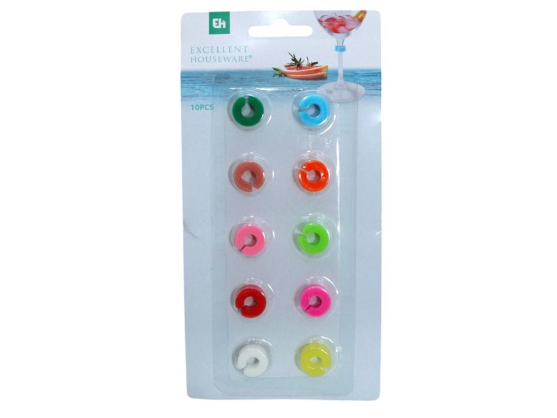 Excellent Houseware Wine Markers 8 Piece - Assorted Colours