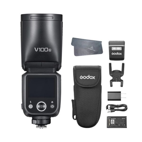 Godox V100-S - 100Ws TTL Round Head Flash with Touchscreen for Sony