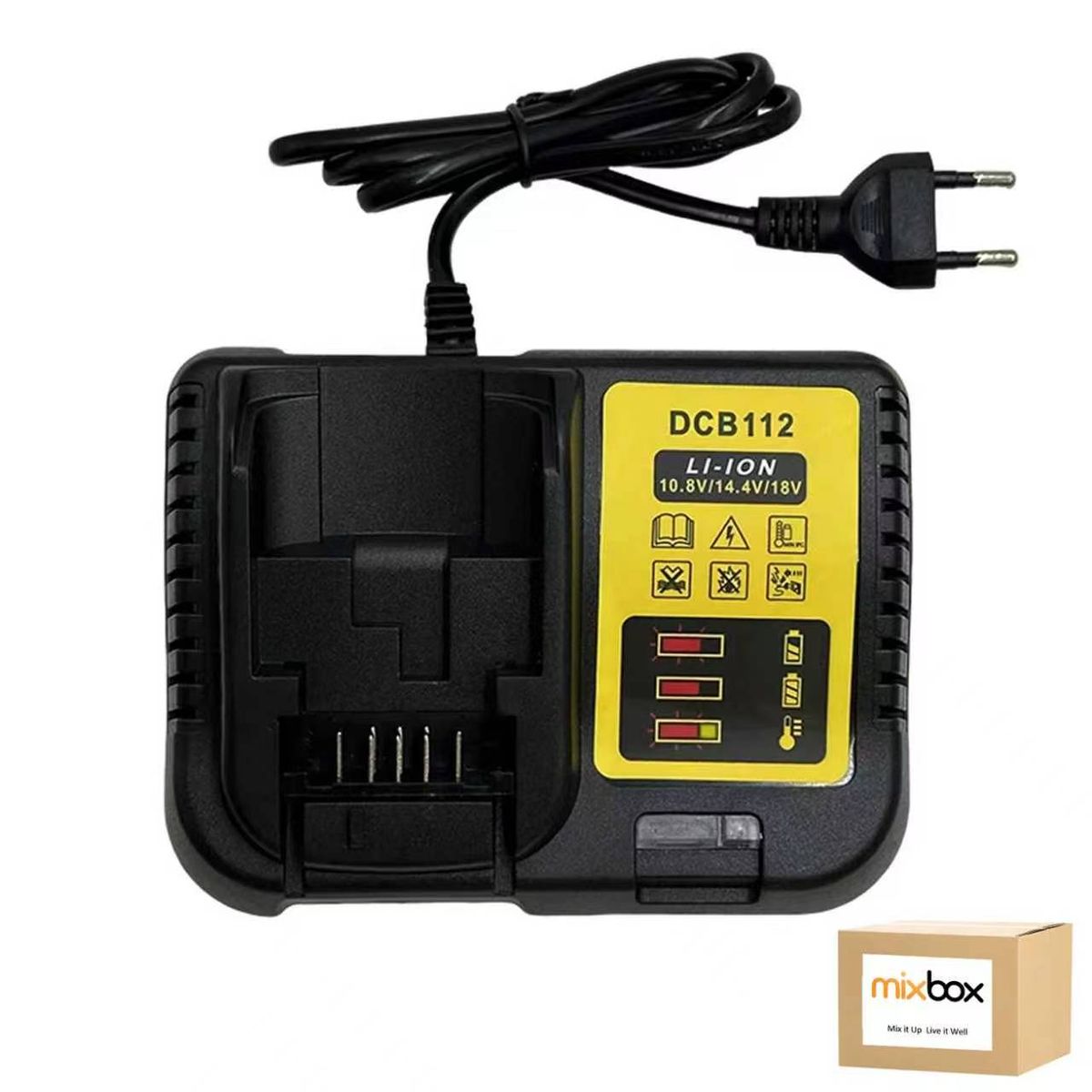 Mix Box Fast Battery Charger DCB112 Compatible with Dewalt 20V Charger 2A