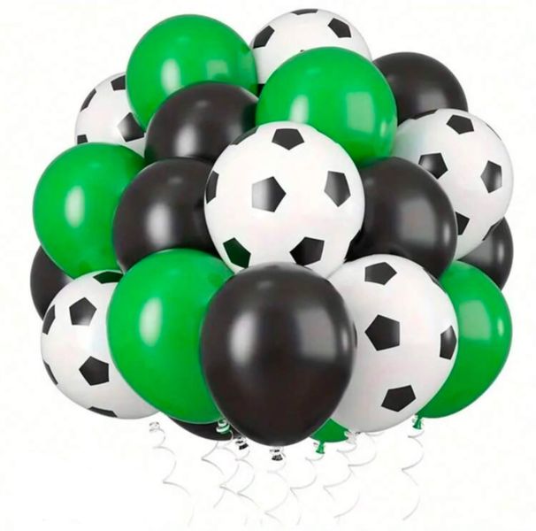 30 Piece Soccer Themed Balloon Party Accessory Set