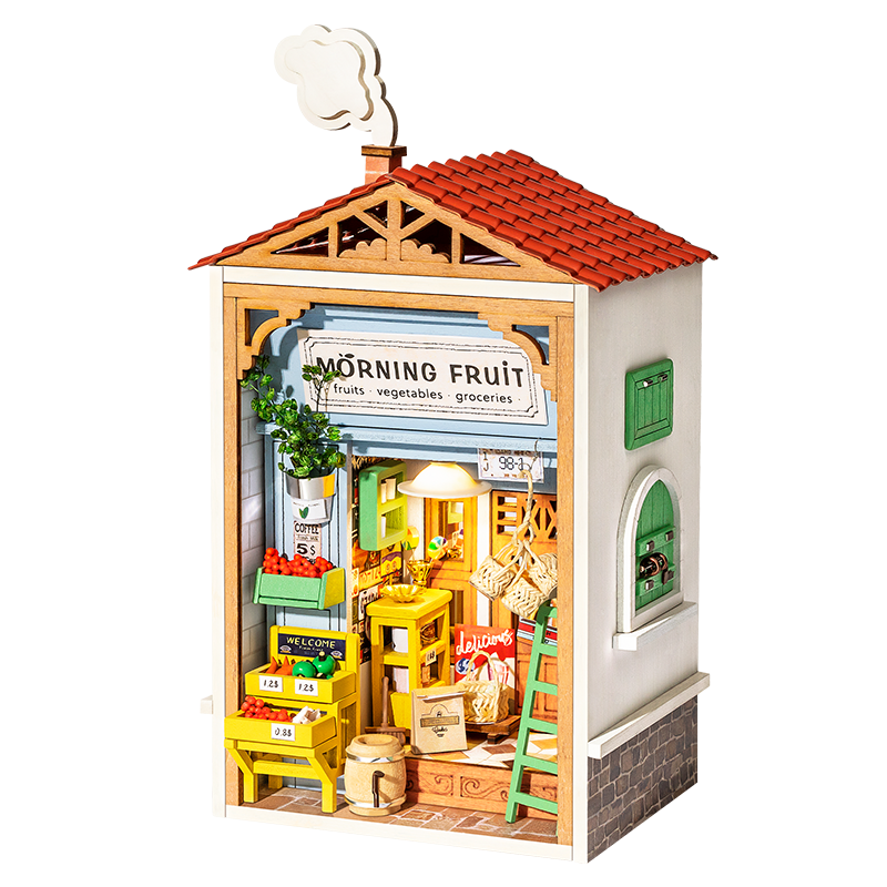 Robotime Morning Fruit Store DIY Miniature Dollhouse Kit | Shop Today ...