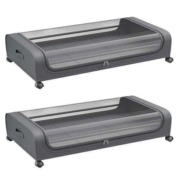 Underbed Storage Organizer Bag with Wheel Set of 2