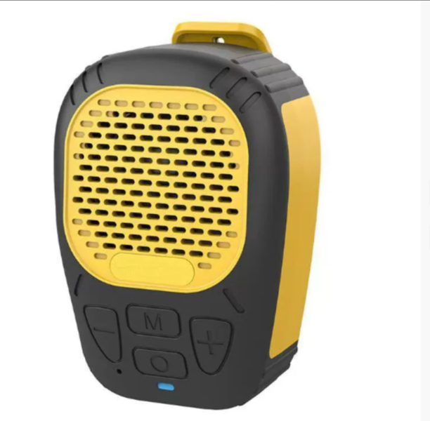 Clip on Wireless Jobsite Water-Resistant Portable Speaker- Black And Yellow