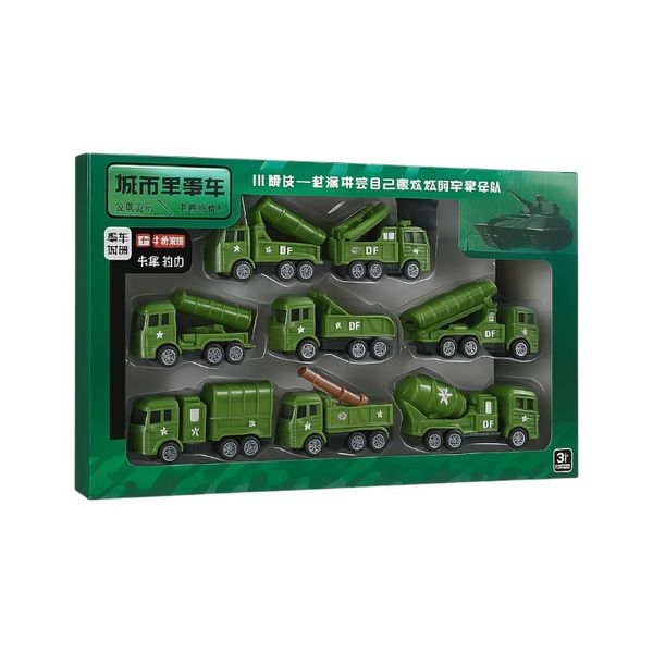 8 Piece Military Army Kids Toy Set - Green