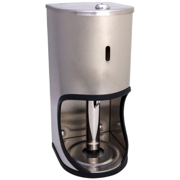 MTS - Toilet Roll Holder (3 Tier, Lockable) - Stainless Steel