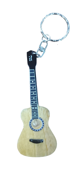 Keyring Guitar - Acoustic Light Wood 4cm x 11cm