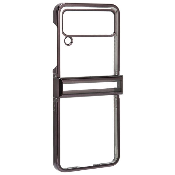 Shockproof Electroplated Z Flip 3 Folding Phone Cover (Black)