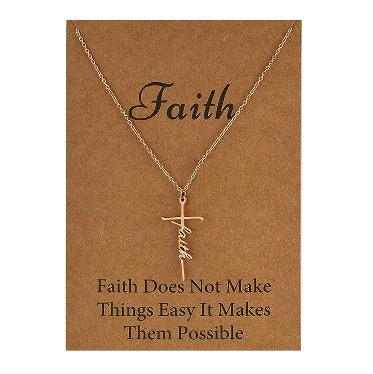 POU Faith Cross Gold Alloy Pendant Necklace | Shop Today. Get it ...