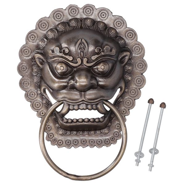 Chinese Animal-Head Wooden Door Ring Knocker Replacement