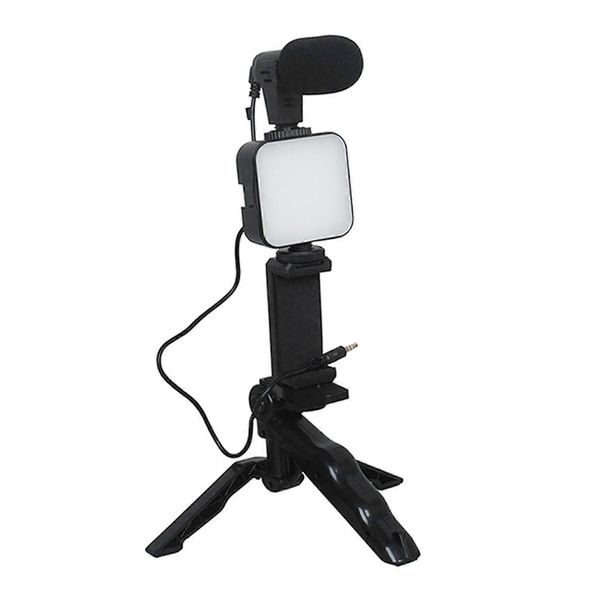 Professional Video Making Kit with Tripod, LED Light &amp; Microphone -AY-49