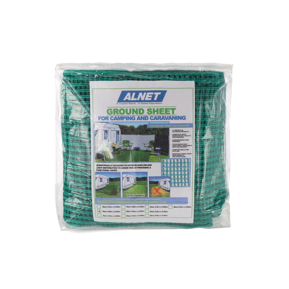 Alnet Netted Groundsheet 3m x 2.4m - Green | Shop Today. Get it ...