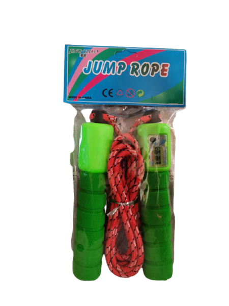 Soft Grip Skipping Rope with Counter - Green