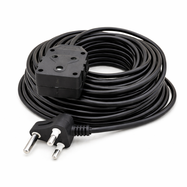 Electrosense 20m Extension Cord 16A Double Coupler Black