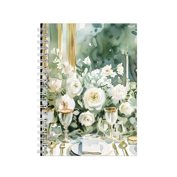 Flowers A5 Notebook Spiral Lined Trendy Wedding Graphic Notepad Gifts 245