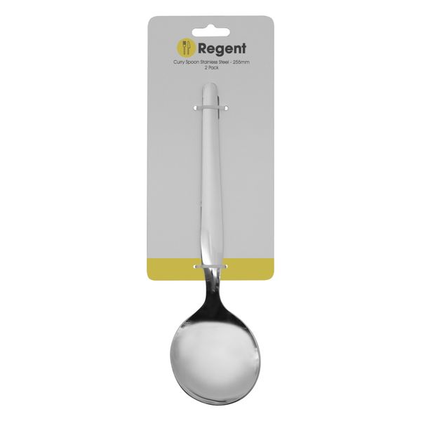 Regent Curry Spoon Stainless Steel 70x30x275mm - 2 Pack