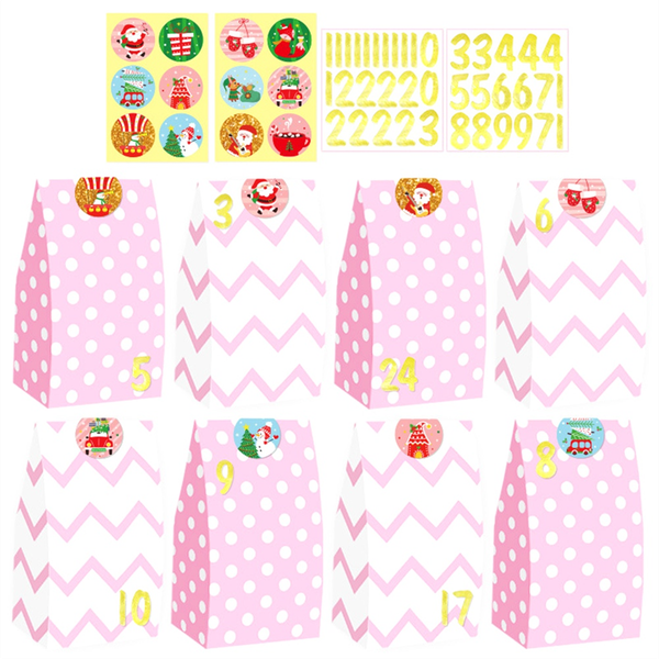 24 Pcs Christmas Bags Holiday Bags Christmas Gifts Bags