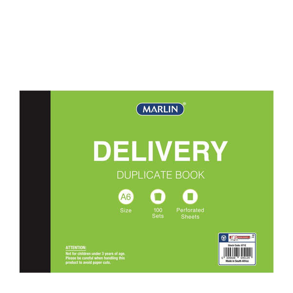 A6 Delivery Duplicate Book (pack of 5)