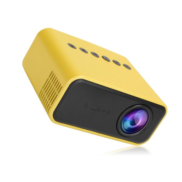 YT500 Mini 3D 1080P 4K LED Video Projector - Yellow/Black
