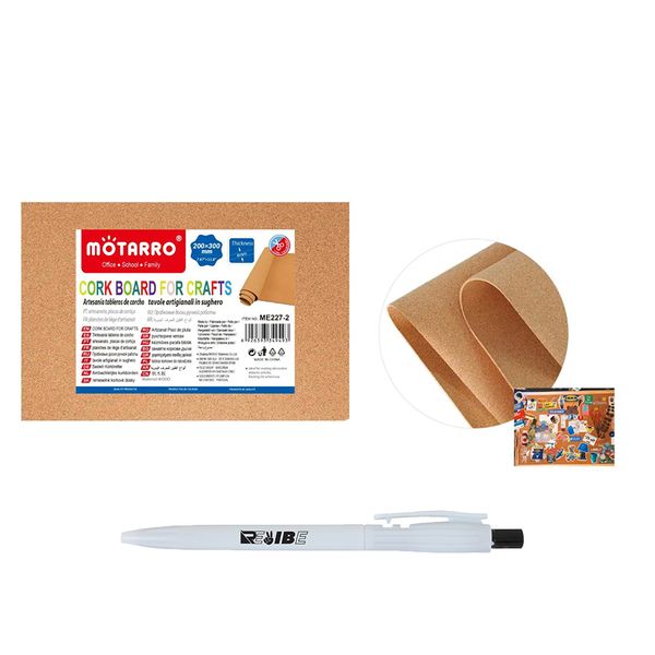 1 Pack Cork Board Rolls For Crafts 4mm Thick All Sizes With ReVibe Pen