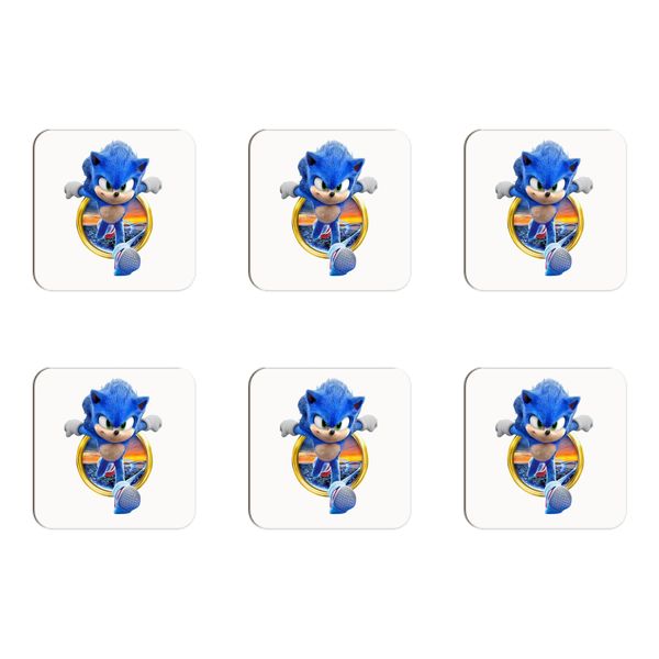 Sonic Ring Coasters - Set of 6