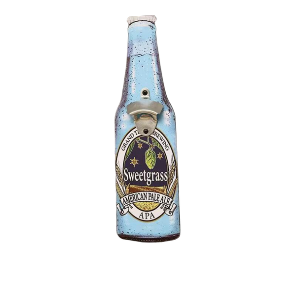 Creative bottle opener for restaurant walls and walls