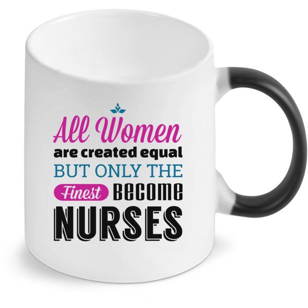 The Finest Become Nurses Birthday Christmas Magic Colour Changing Gift Mug