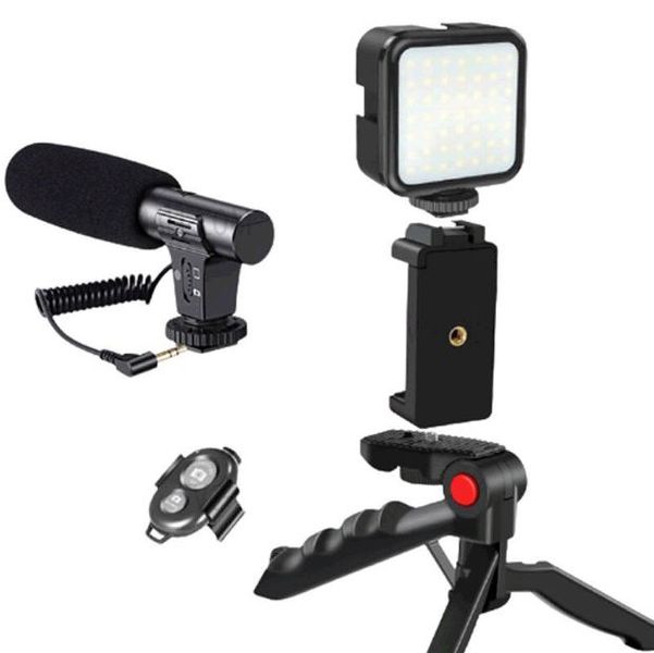 Professional Vlogging Kit With Tripod And LED Video Light