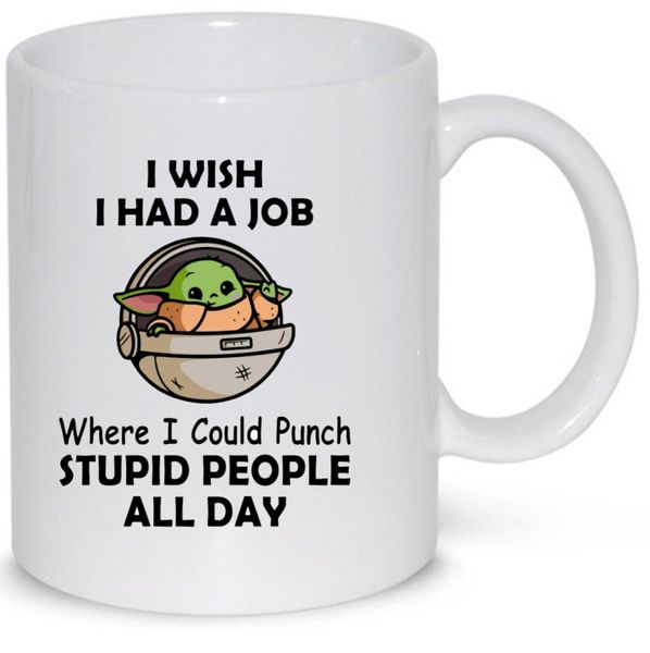 Punch Stupid People Baby Meme Funny Gift Coffee Mug (11Oz Normal Size)