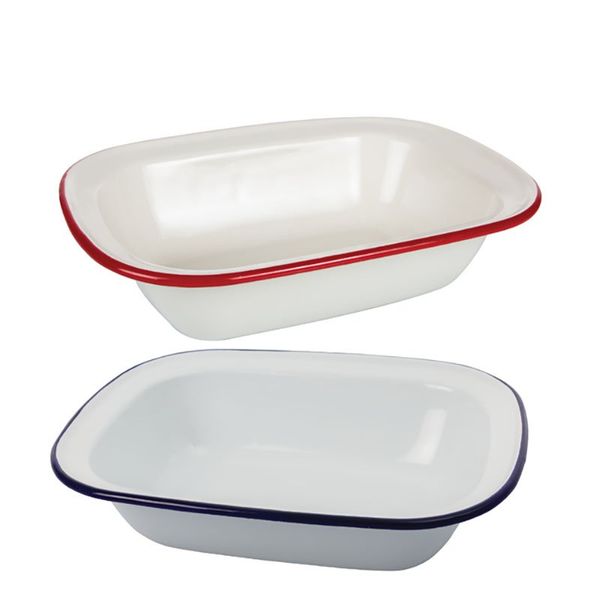 Pie Dish Enamel 26cm Oblong (2 Pack)