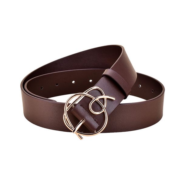 Art Line Pin Buckle Retro Personality Women's Belt