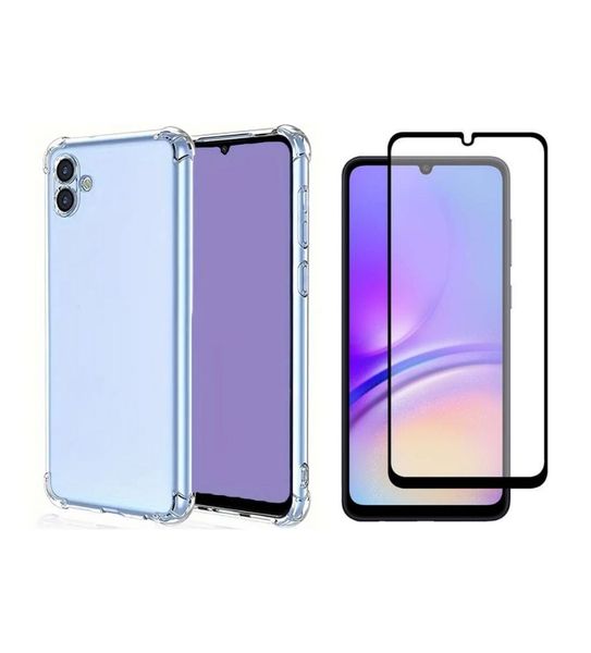 Clear Cover &amp; 9D Temper Glass Compatible with Samsung Galaxy A05/A05S A15/25 A35/55