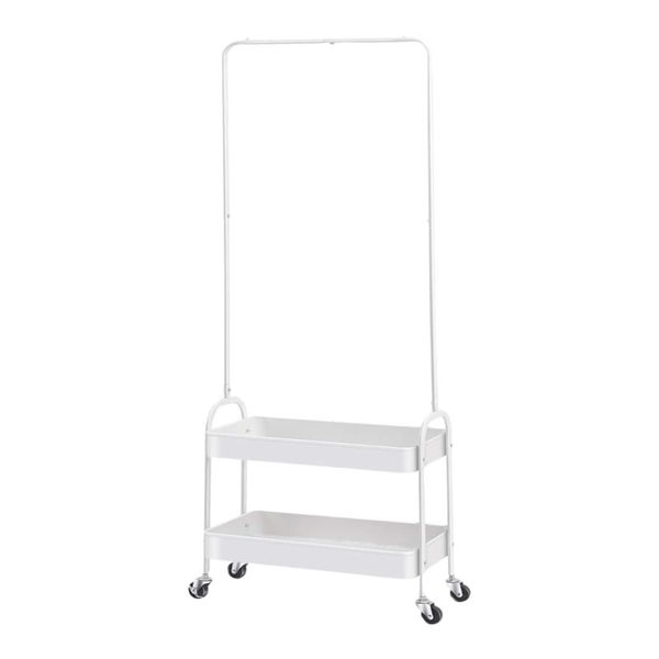 Clothing Rack With 2-Tier Basket