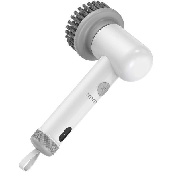 JMMO - Waterproof Electric Cleaning Brush With 3 Replaceable Heads - White