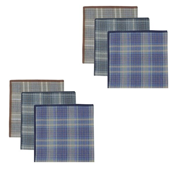 Cotton Handkerchiefs for Men, Handkerchief Set - 6-Pack